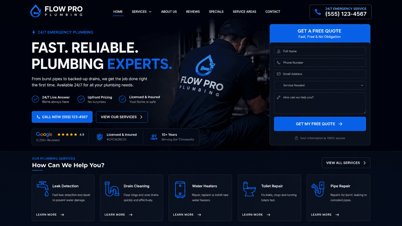 Service Business Website screenshot